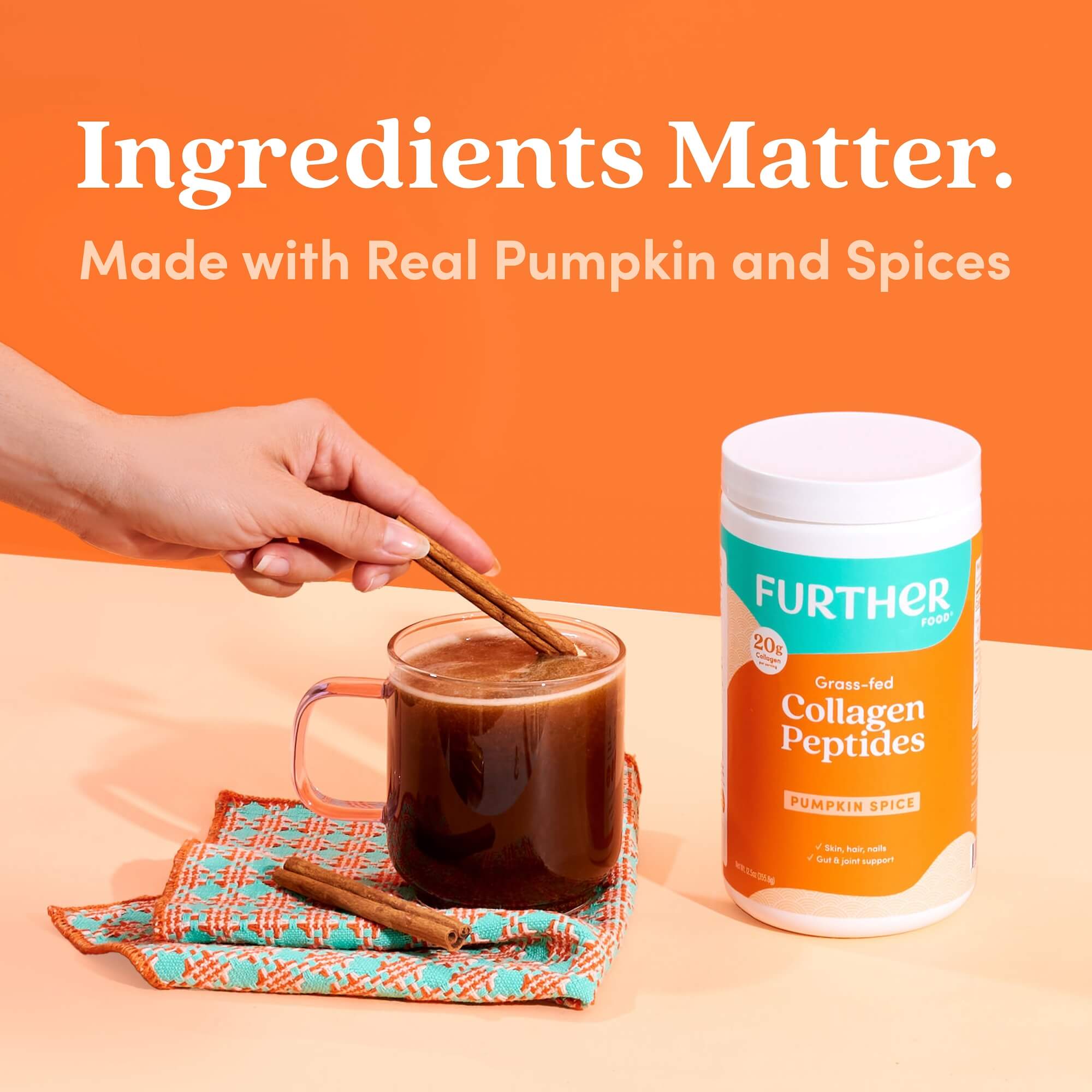 Pumpkin Spice Collagen Powder - Further Food