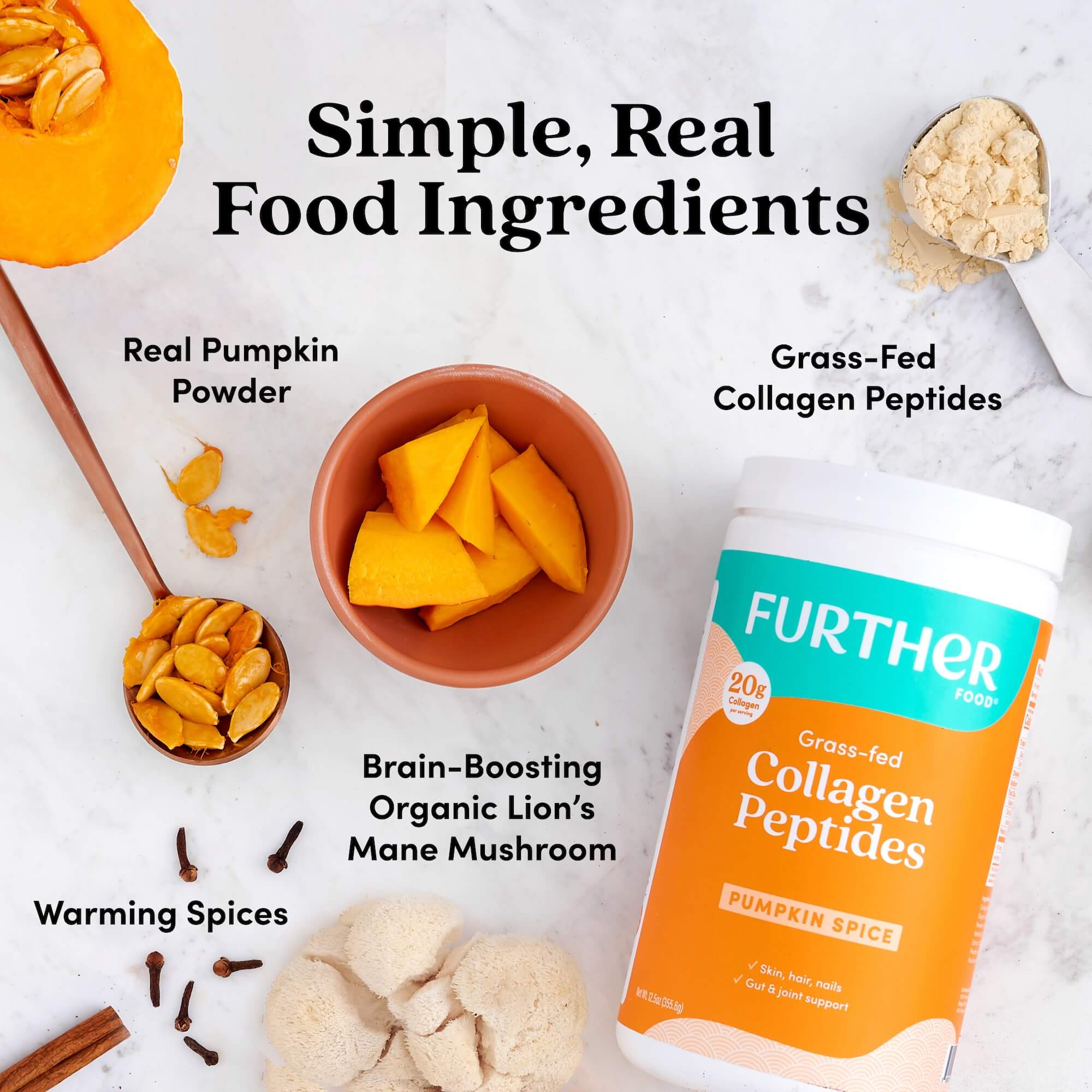 Pumpkin Spice Collagen Powder - Further Food
