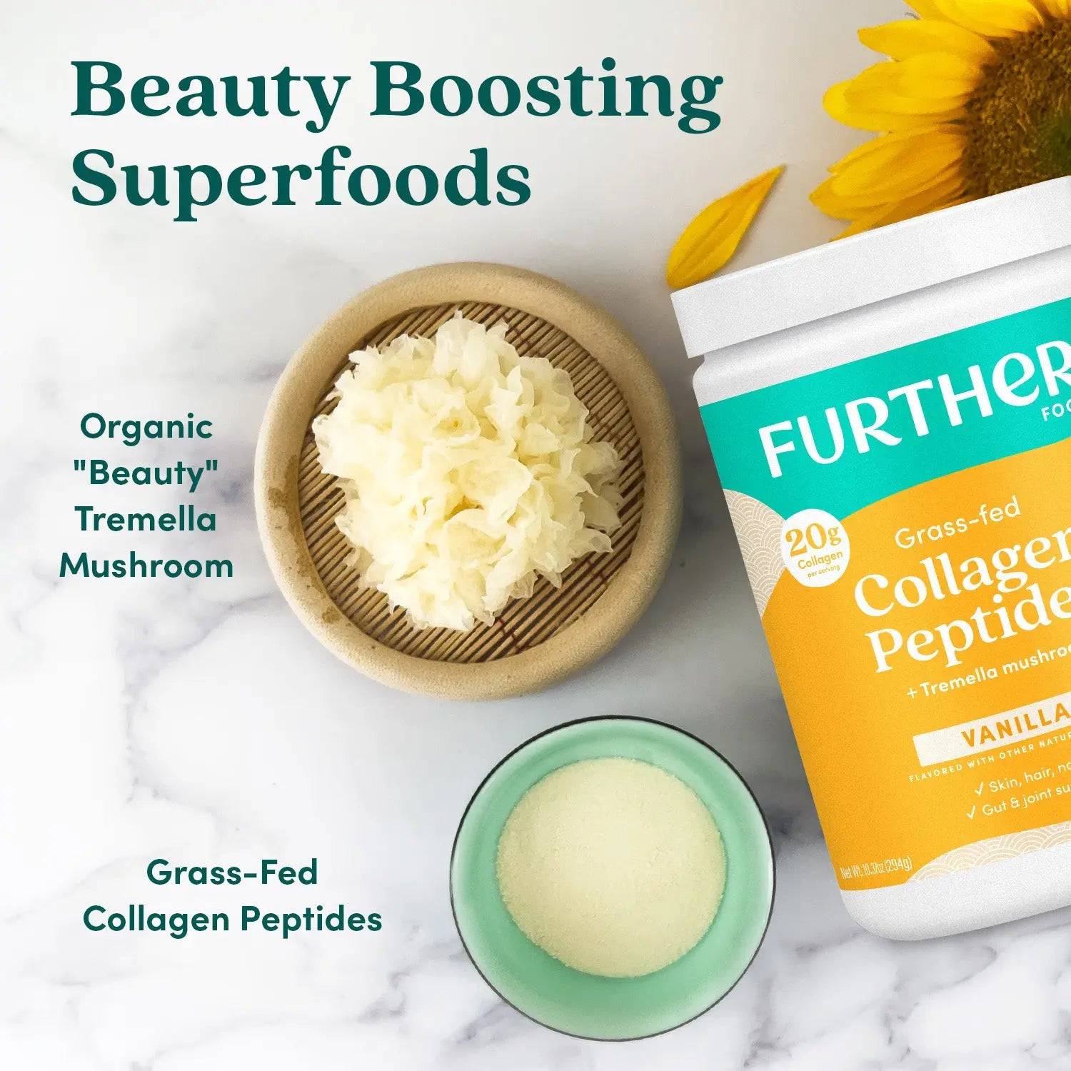 Vanilla Collagen Peptides Powder - Further Food -  Ingredients