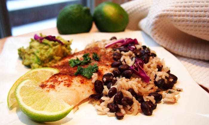 Spicy Mexican Fish Fillets with Rice and Beans - Further Food