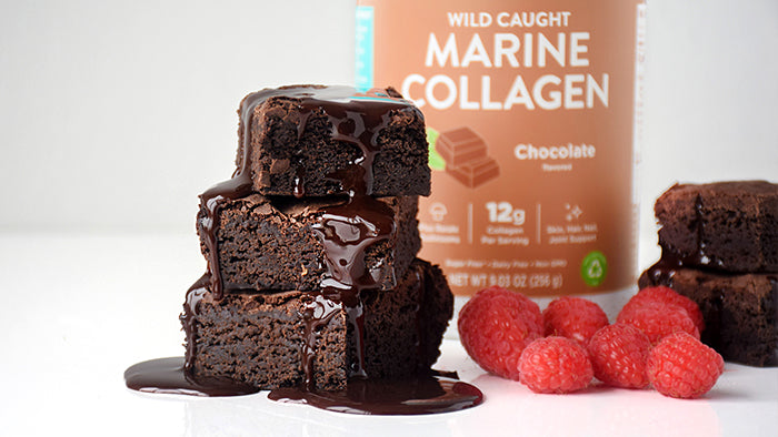 Gooey Chocolate Collagen Brownies
