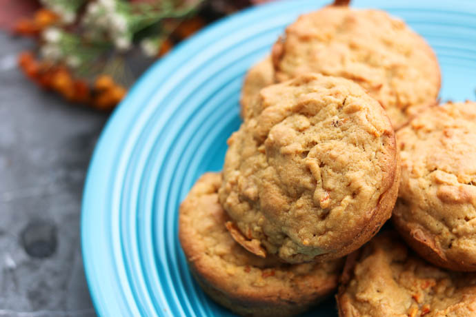 Naturally Sweet Carrot Apple Ginger Muffins