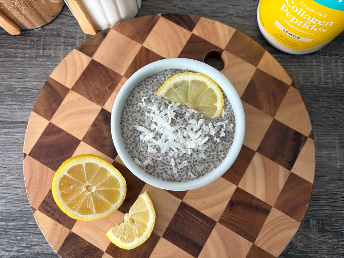 Lemon Collagen Chia Seed Pudding