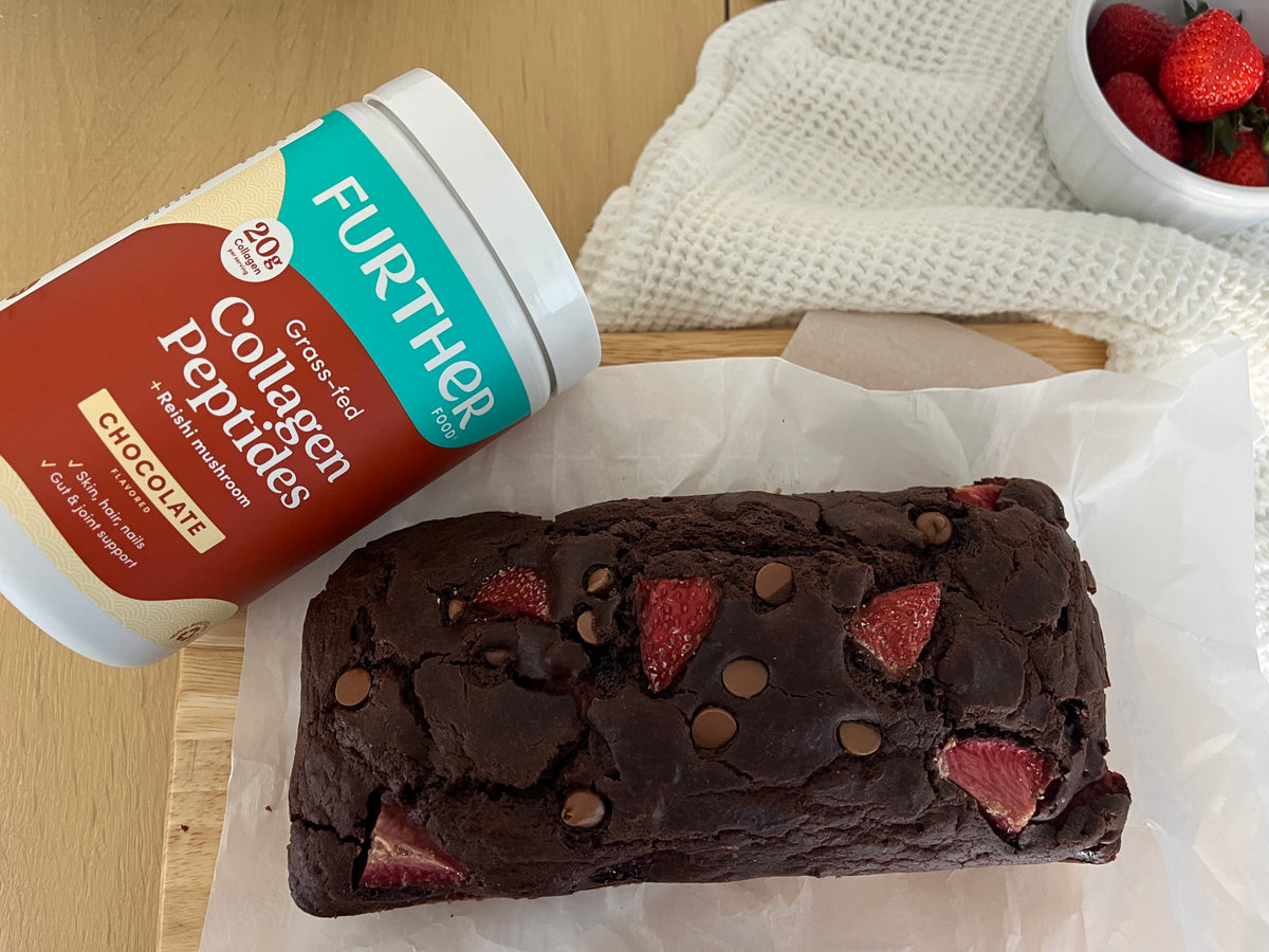Chocolate Collagen Strawberry Loaf