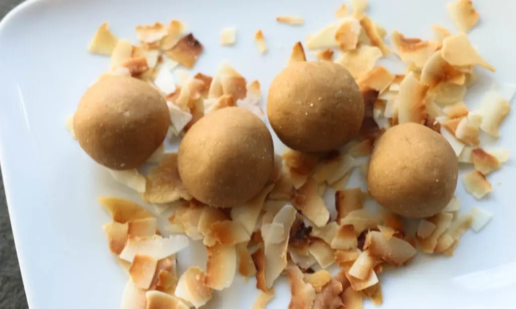 3 Ingredient Peanut Butter Balls with Coconut Flour (Vegan,