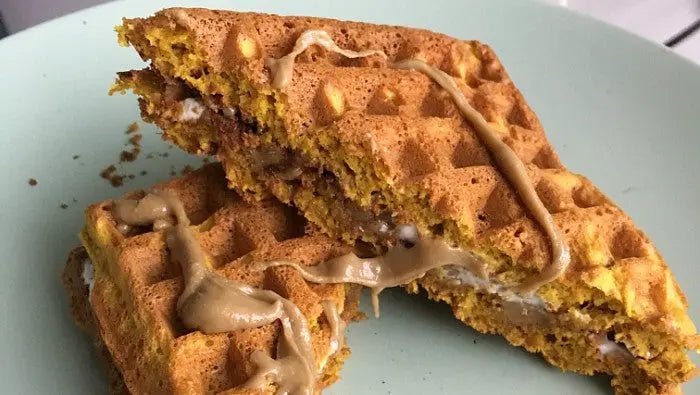 Anti-Inflammatory Adaptogenic Turmeric Waffles - Further Food