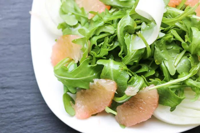Citrus Arugula Winter Salad with Lemon Vinaigrette - Further Food