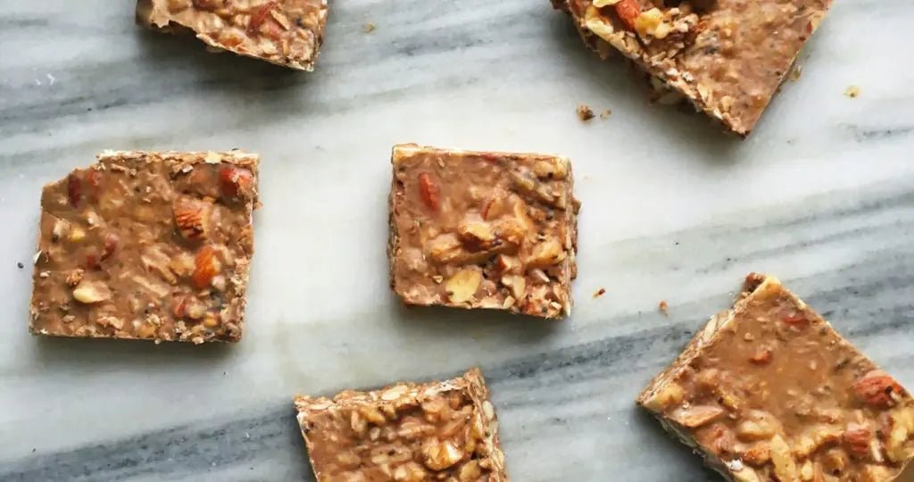 No-Bake Almond Butter Protein Bars - Further Food