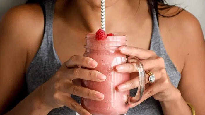 Vanilla-Collagen-Berry-Smoothie-Dairy-Free-Paleo Further Food