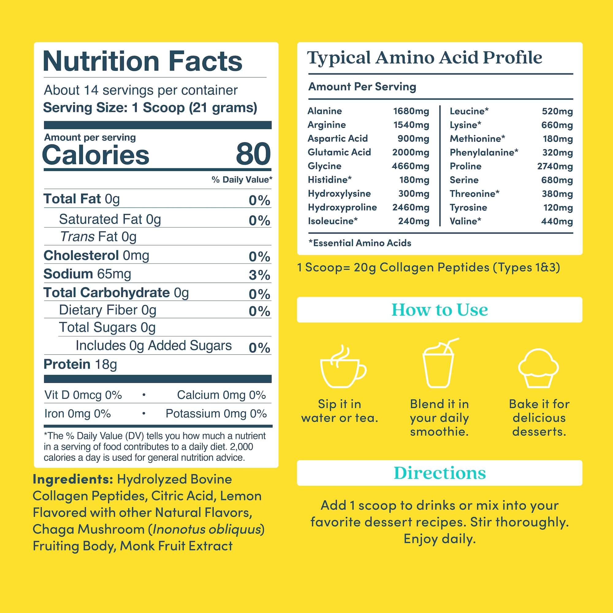 Lemon Collagen Powder