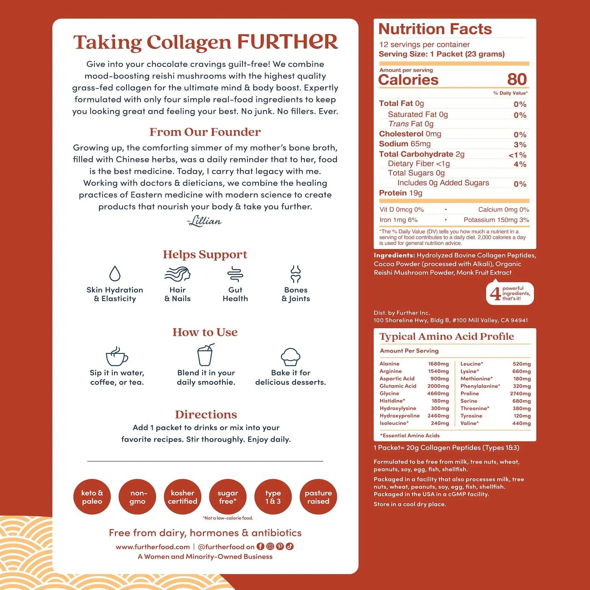 Chocolate Collagen Stick Packets - Further Food
