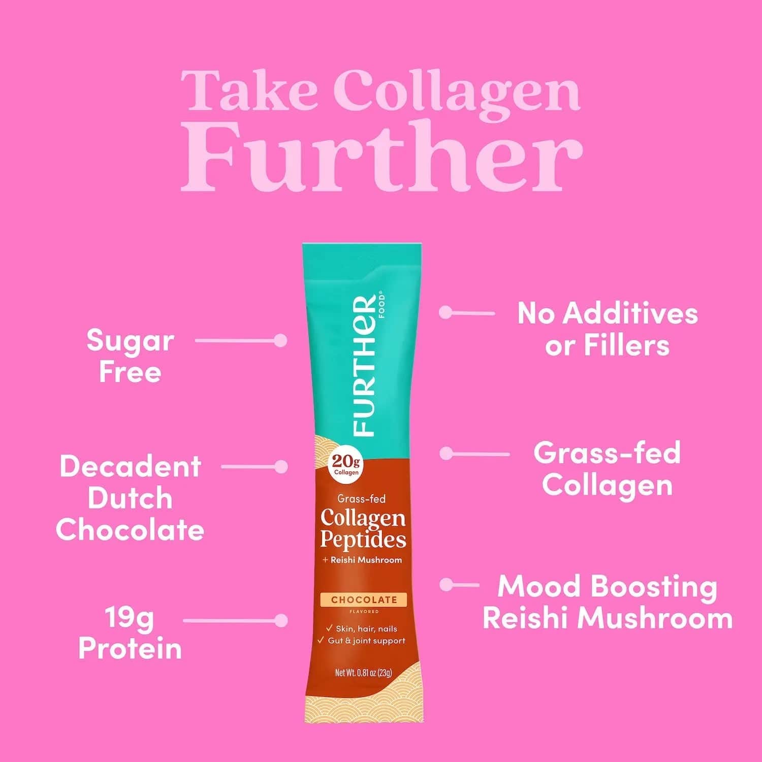 Chocolate Collagen Stick Packets - Further Food