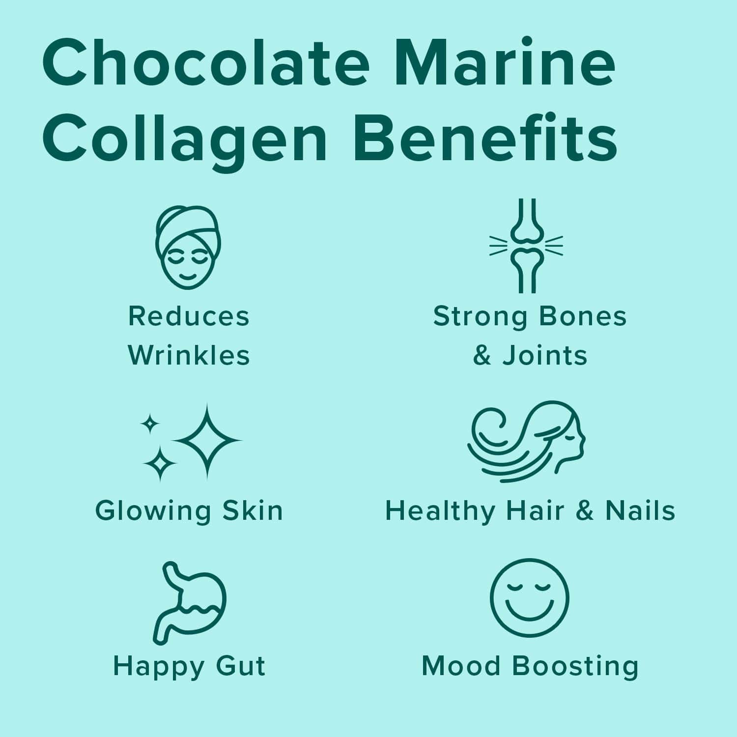 Further Food Chocolate Marine Collagen Benefits: Reduces Wrinkles, Strong Bones and Joints, Glowing Skin, Healthy Hair and Nails, Happy Gut and Mood Boosting