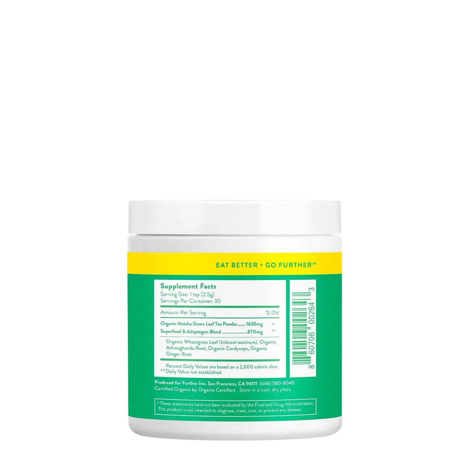 Superfood Matcha Nutrition Facts