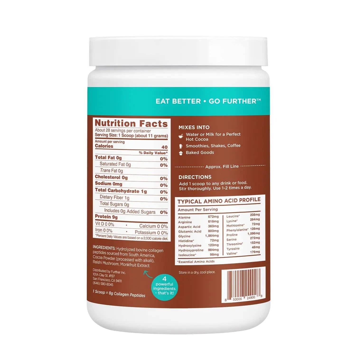 Chocolate Collagen Nutrition Facts